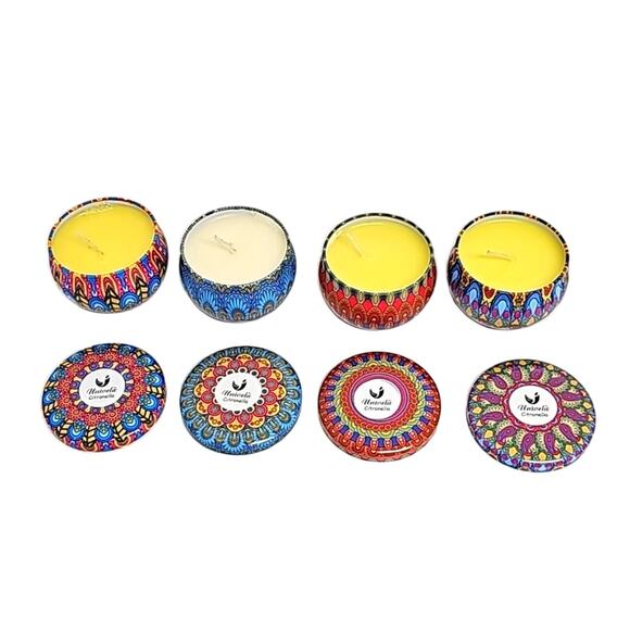 Univela Scented Citronella Candles Handcrafted Natural Soy Wax Table Top (NOB) - Picture 2 of 10